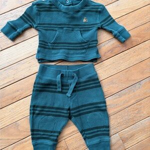 GAP Teal and Black Striped Baby Set